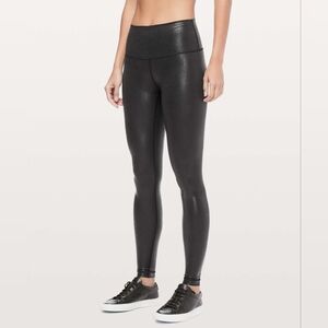 Lululemon Black Wunder Under High-Rise Tight 28" Luminosity Foil Print
